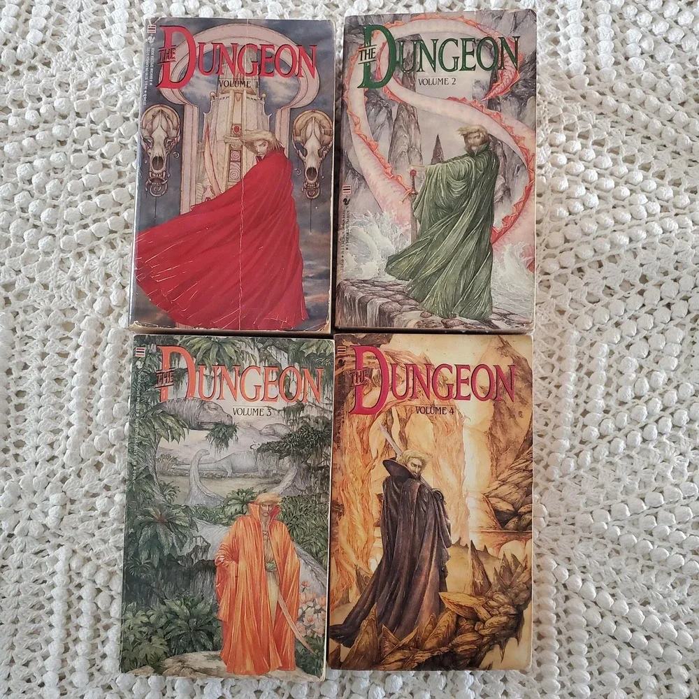 Vintage The Dungeon Vol 1-4 Philip José Farmer‎ Fantasy Paperbacks Set Bantam